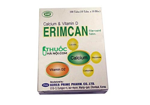 Thuốc Erimcan: Công dụng, cách dùng, tác dụng phụ, giá tiền